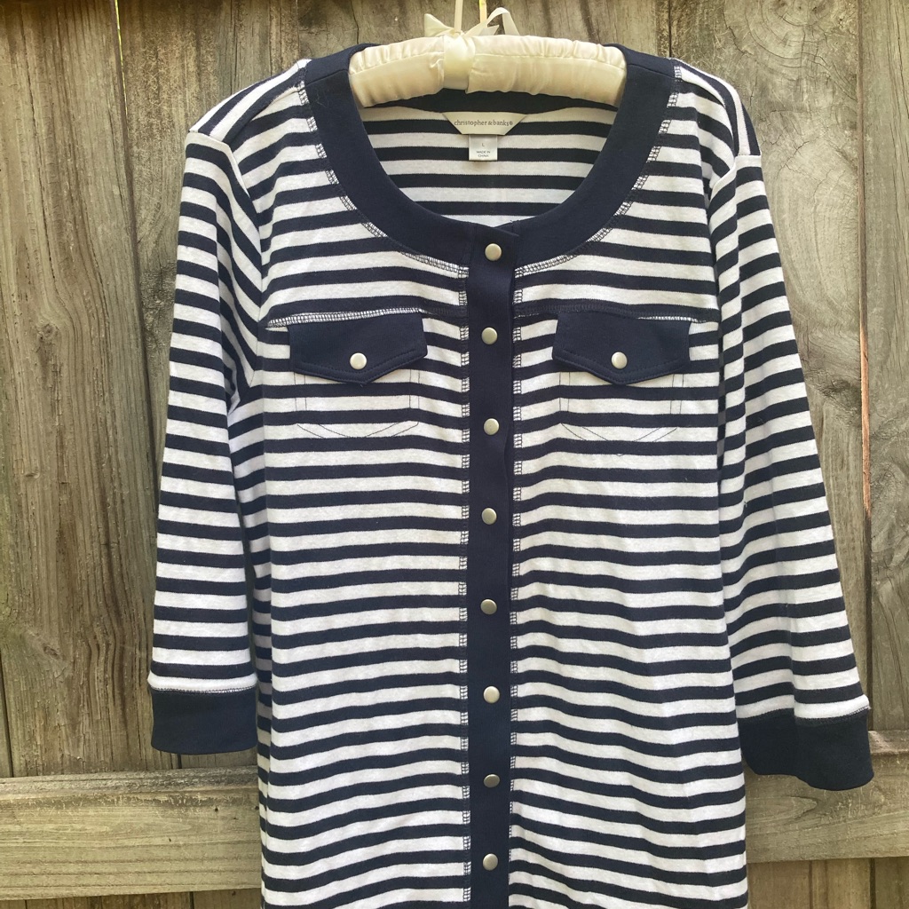 Christopher & Banks Cotton Striped Top